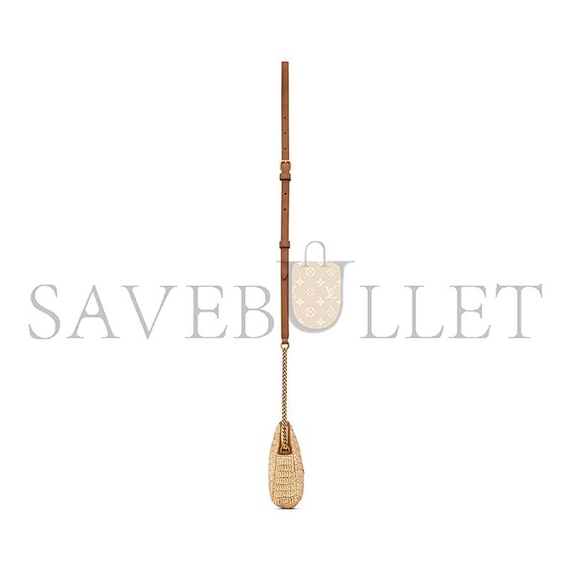 YSL GABY ZIPPED POUCH IN RAFFIA 774293GAAEE2080 (19*13*3.5cm)